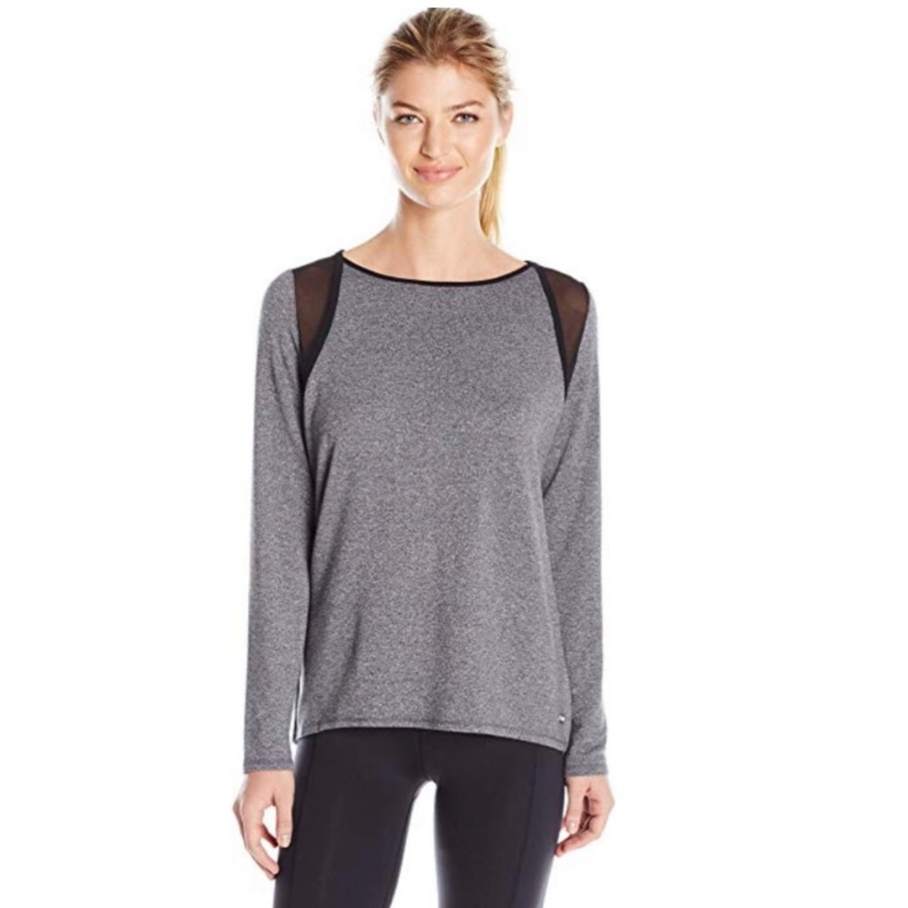 Calvin Klein performance long sleeve tee mesh top